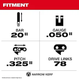 20" Chainsaw Chain and Bar
