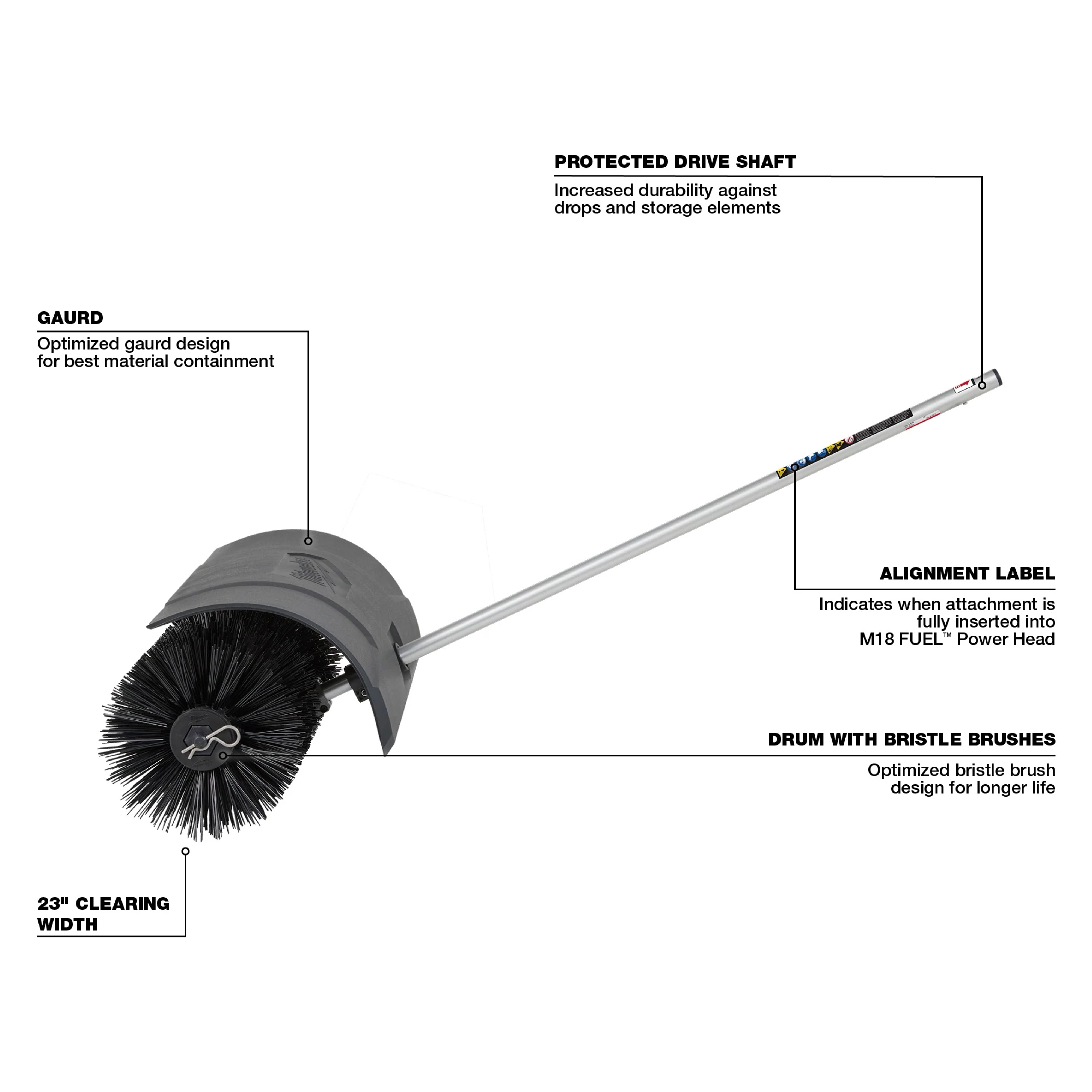 M18 FUEL™ QUIK-LOK™ Bristle Brush Attachment