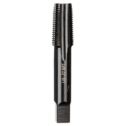 1/8"-27 NPT Straight Flute Taper Tap in black. The tap features straight flutes and is designed for thread cutting in metal.