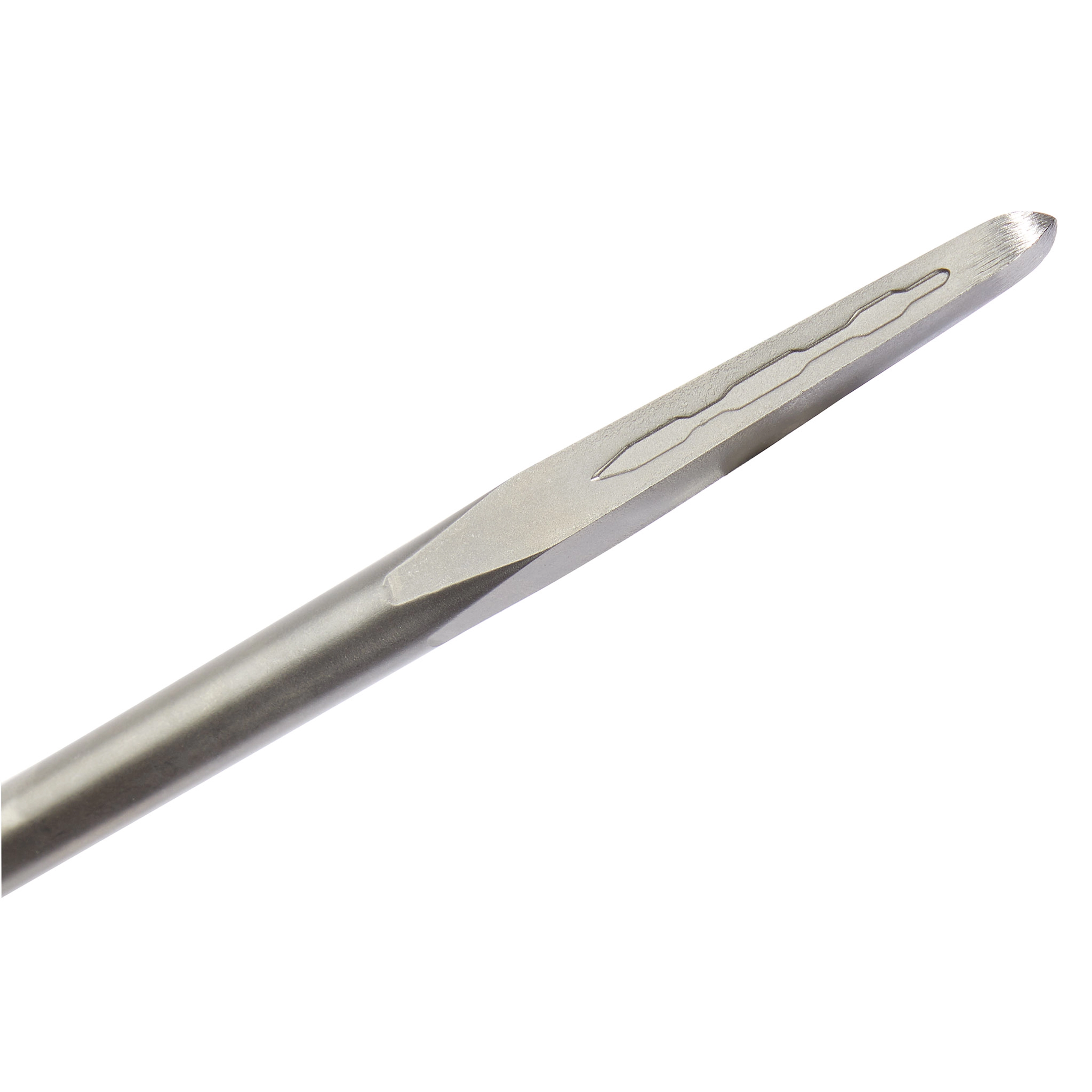 SDS%2B%2010%22 BULL POINT chisel tool shown at an angle, featuring a sharp, pointed tip and cylindrical body.