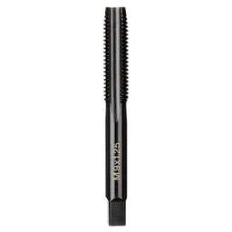 M9-1.25 20mm Straight Flute Plug Tap with a dark, metallic finish and threaded cutting edges for tapping holes.