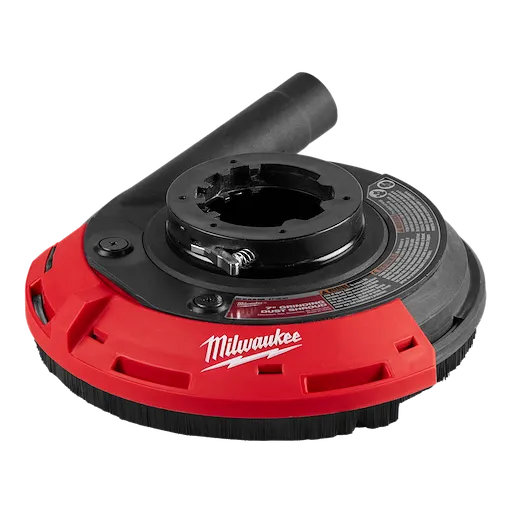 The Milwaukee 7"/9" Surface Grinding Dust Shroud is a tool attachment designed to control dust during surface grinding.