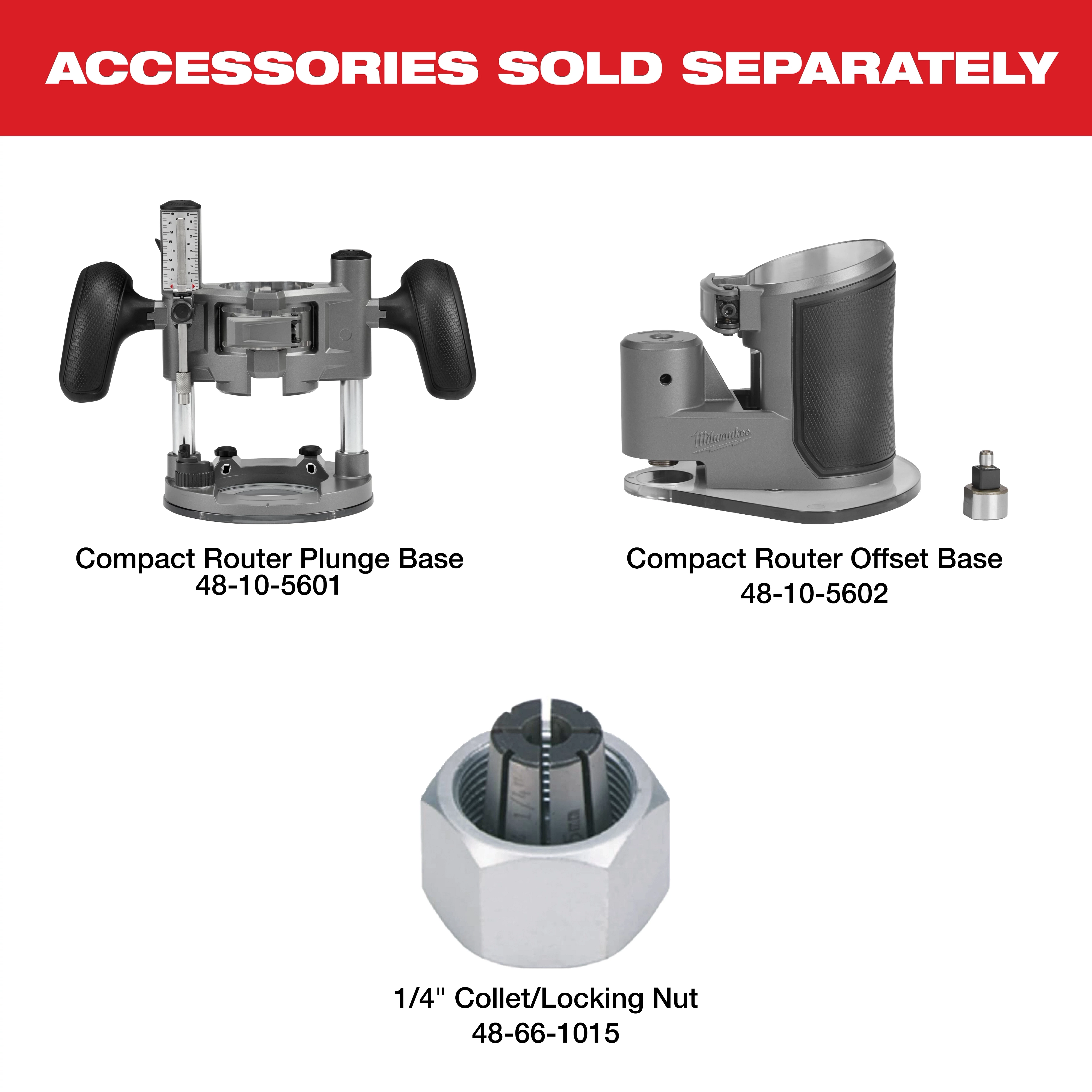 M18 FUEL™ Compact Router Accessories Available