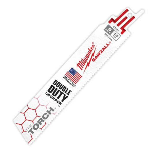 Product image for Milwaukee 48-00-5782 6" x 14-TPI TORCH™ SAWZALL® Carbide Blade, Sch80/Angle Iron (5/Pack)