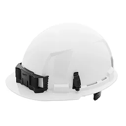 White Front Brim Hard Hat w/6pt Ratcheting Suspension - Type 1, Class E