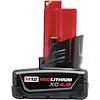 M12 REDLITHIUM XC 4.0 Extended Capacity Battery Pack, featuring a black and red design, suitable for M12 power tools.