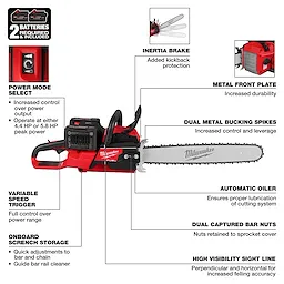 M18 FUEL™ 20 Dual Battery Chainsaw