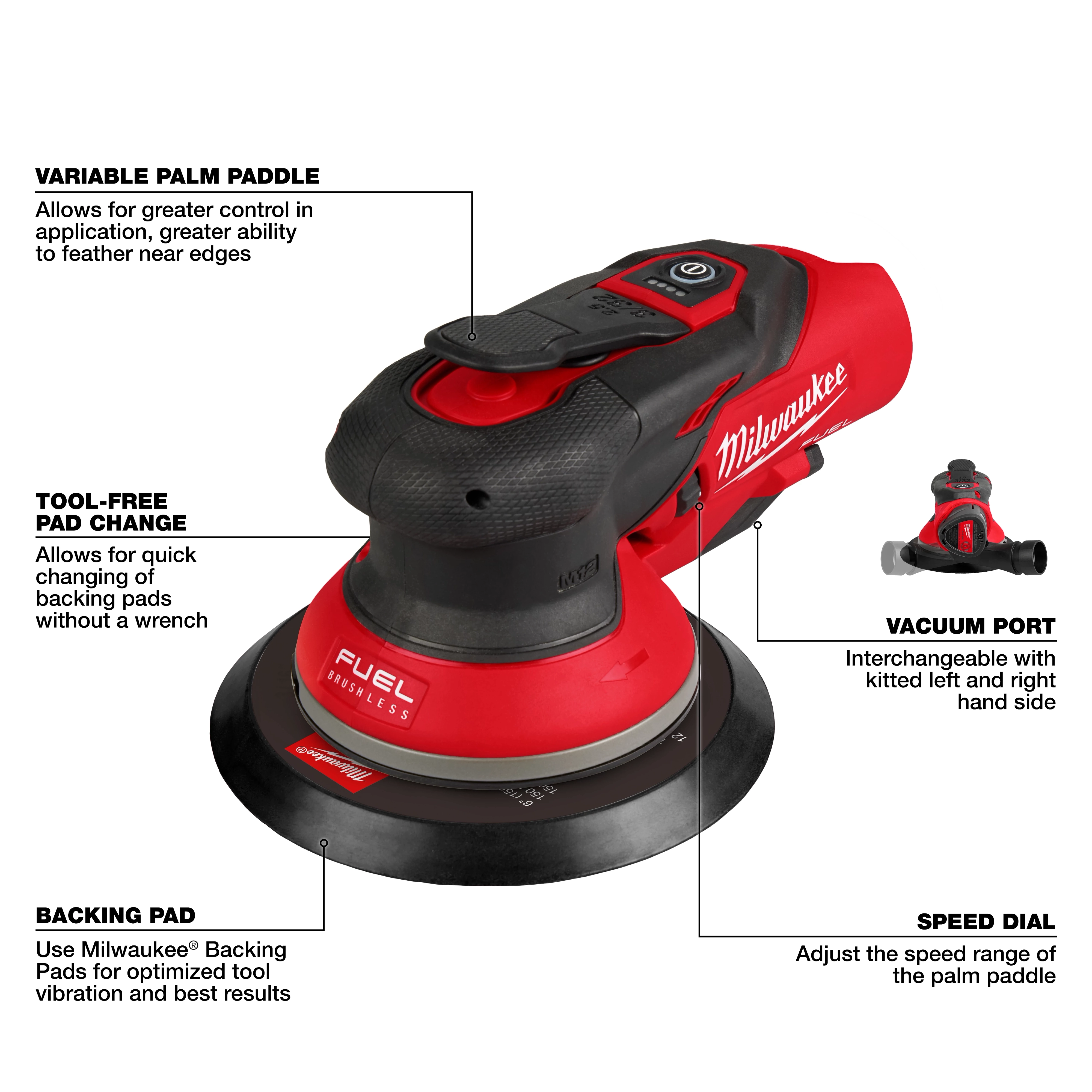 M12 FUEL™ 6" Random Orbital Sander Kit (3/32")