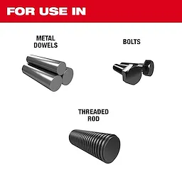 1-inch Hex Dies For Use In metal dowels, bolts, and threaded rod. Products are displayed in separate sections with labels.