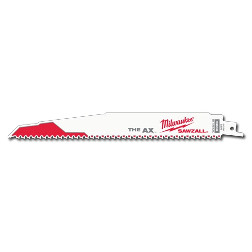 Product image for Milwaukee 48-00-5026 9" x 5-TPI AX™ SAWZALL® Bi-Metal Blade, Nail-Embedded Wood (5/Pack)