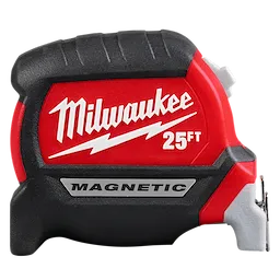 Image of the Milwaukee 25ft Electrician's Compact Wide Blade Magnetic Tape Measure