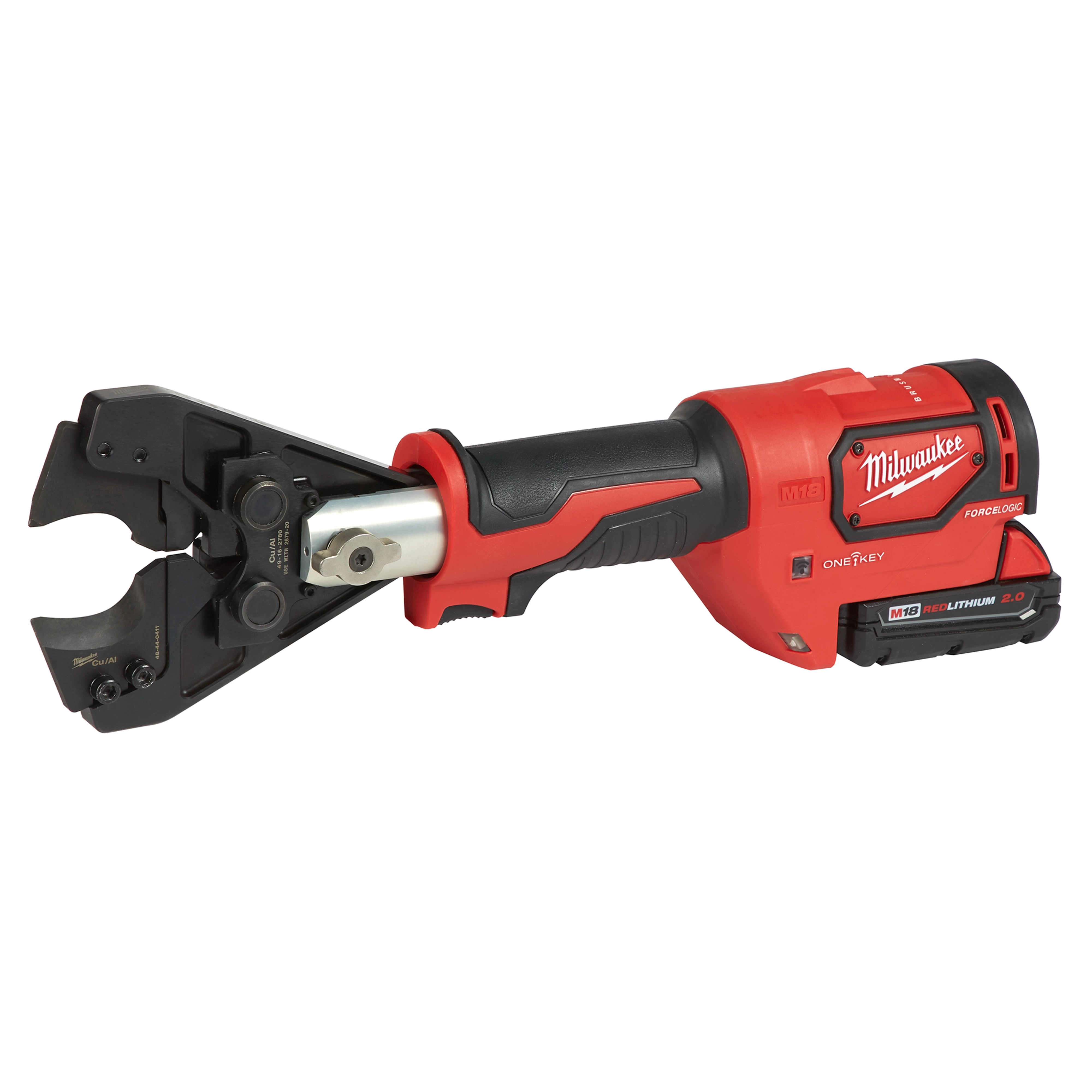 750 MCM Cu/Al Cutting Jaw tool with a red and black handle, designed for cutting copper and aluminum cables.