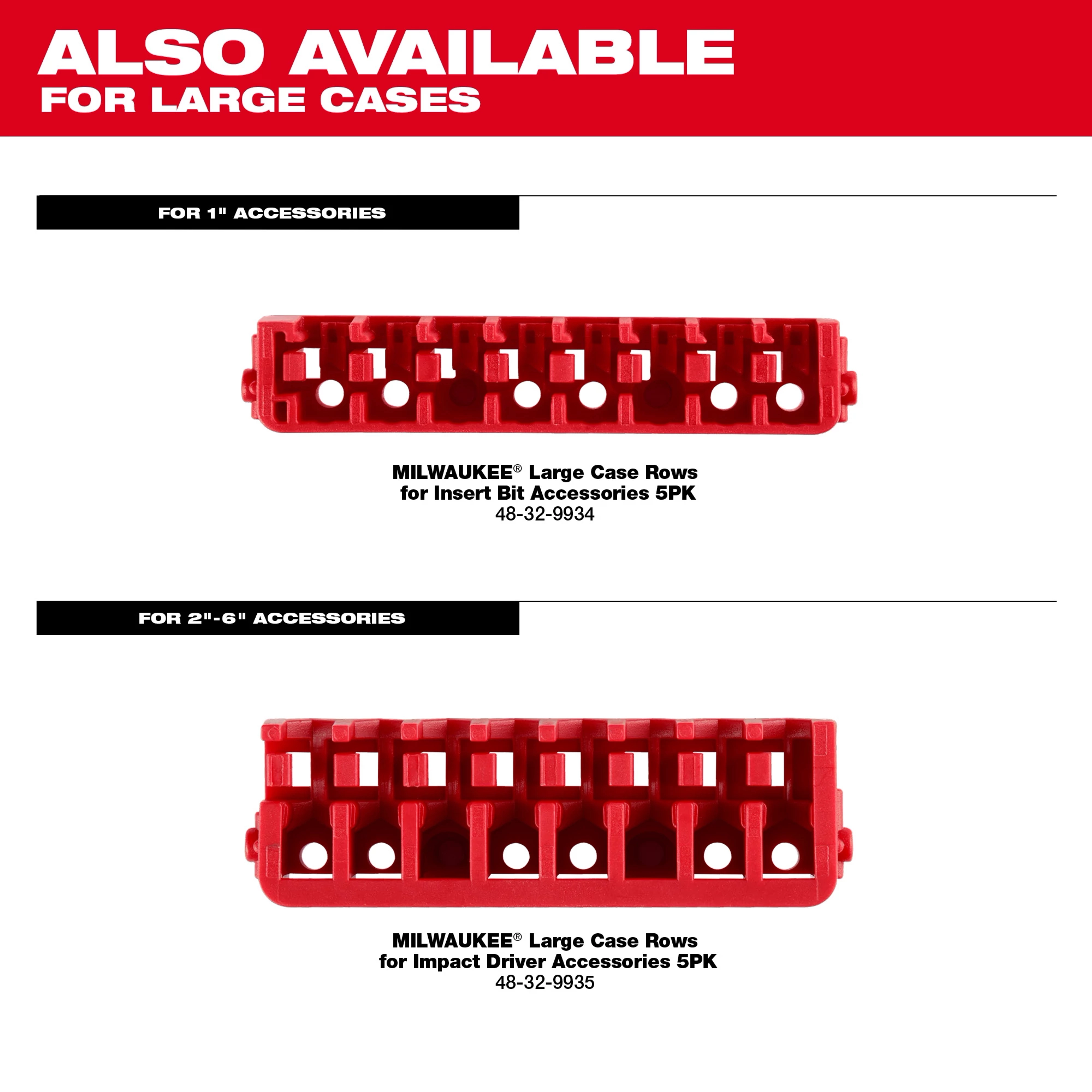 Large Case Rows for MILWAUKEE® Customizable Large Cases