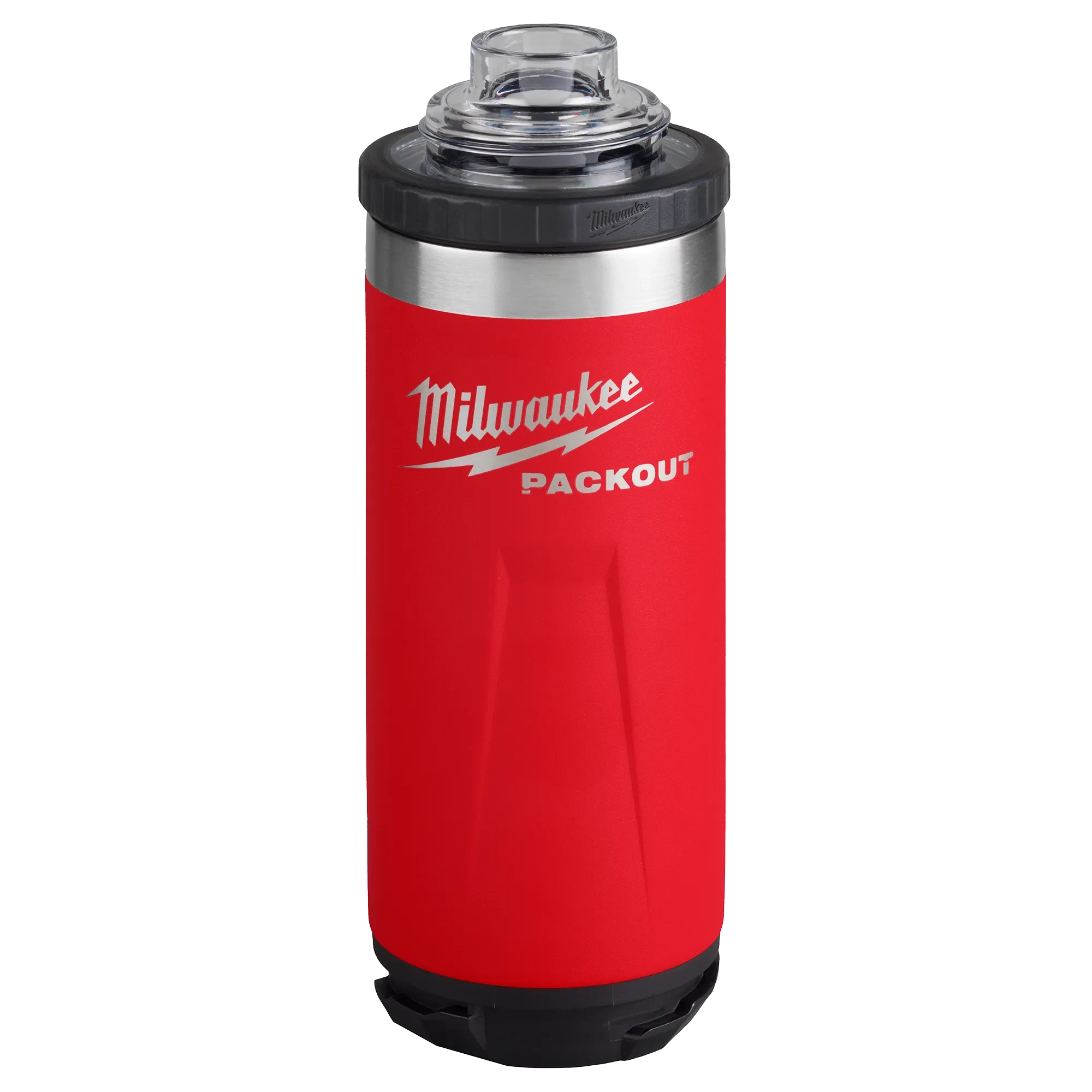 Image of the Milwaukee PACKOUT 18oz Insulated Bottle in red