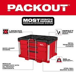 PACKOUT™ Multi-Depth 3-Drawer Walkaround