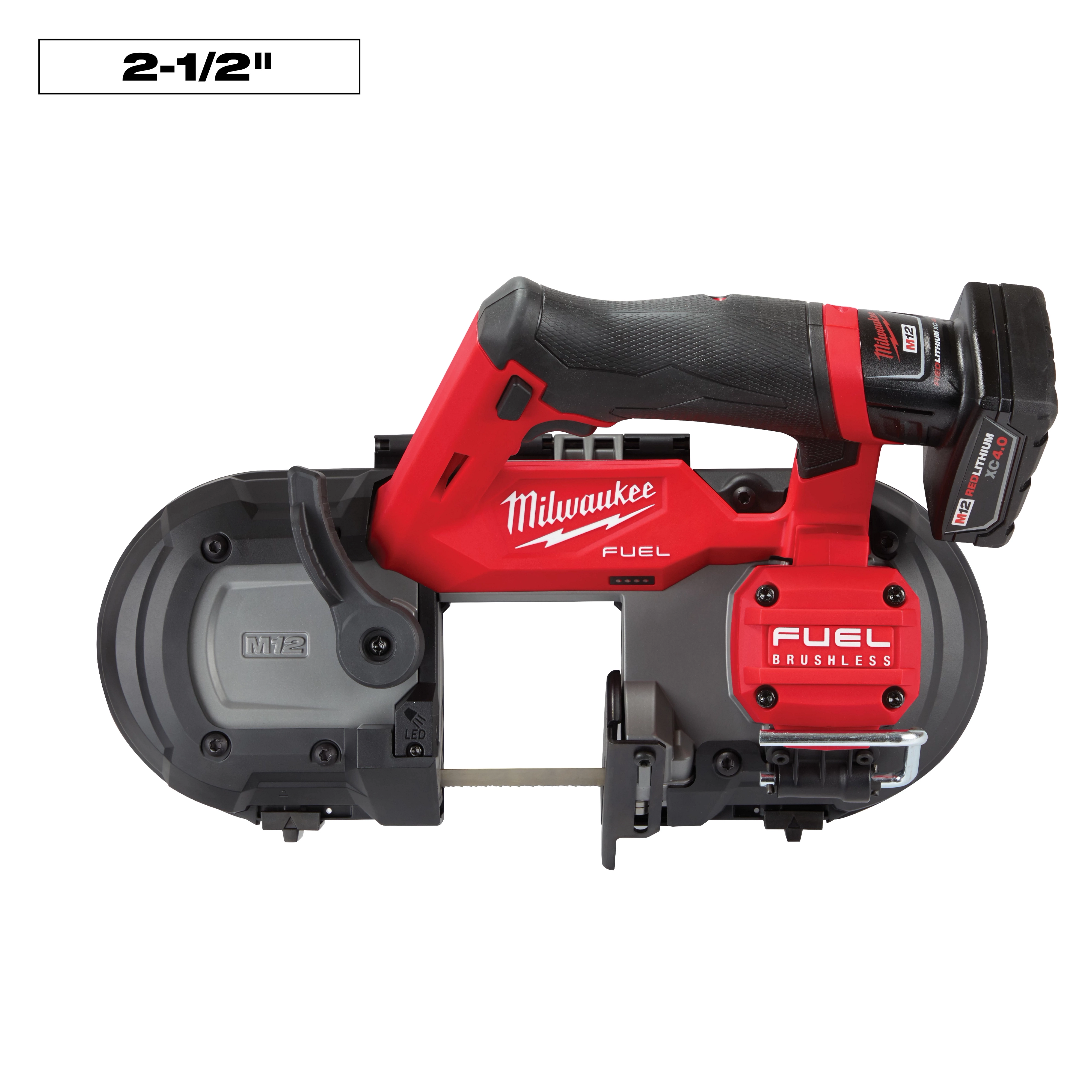 M12 FUEL 12V Lithium-Ion Cordless Compact Band Saw XC Kit with One 4.0 Ah Battery, Charger and Bag