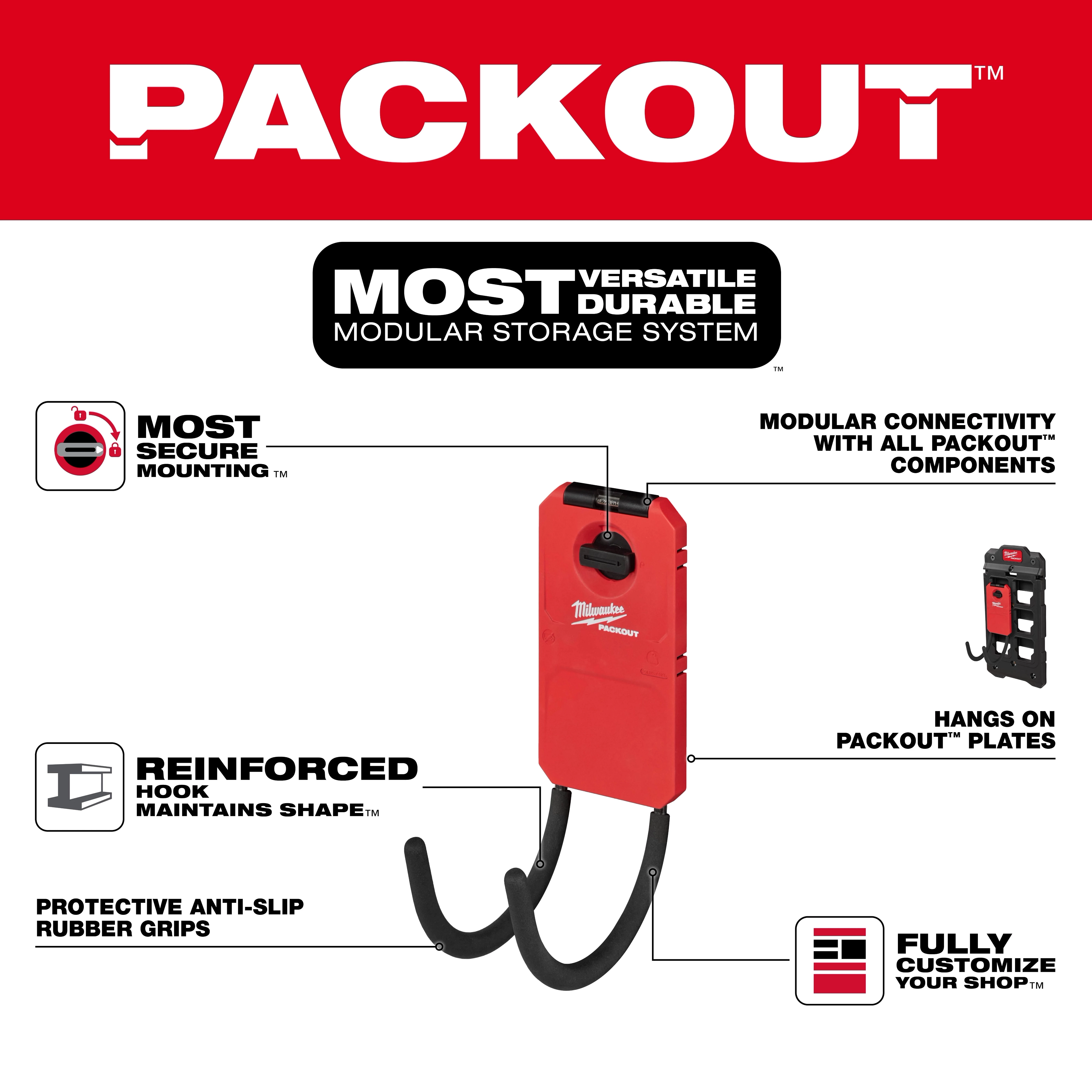PACKOUT™ 6" Curved Hook
