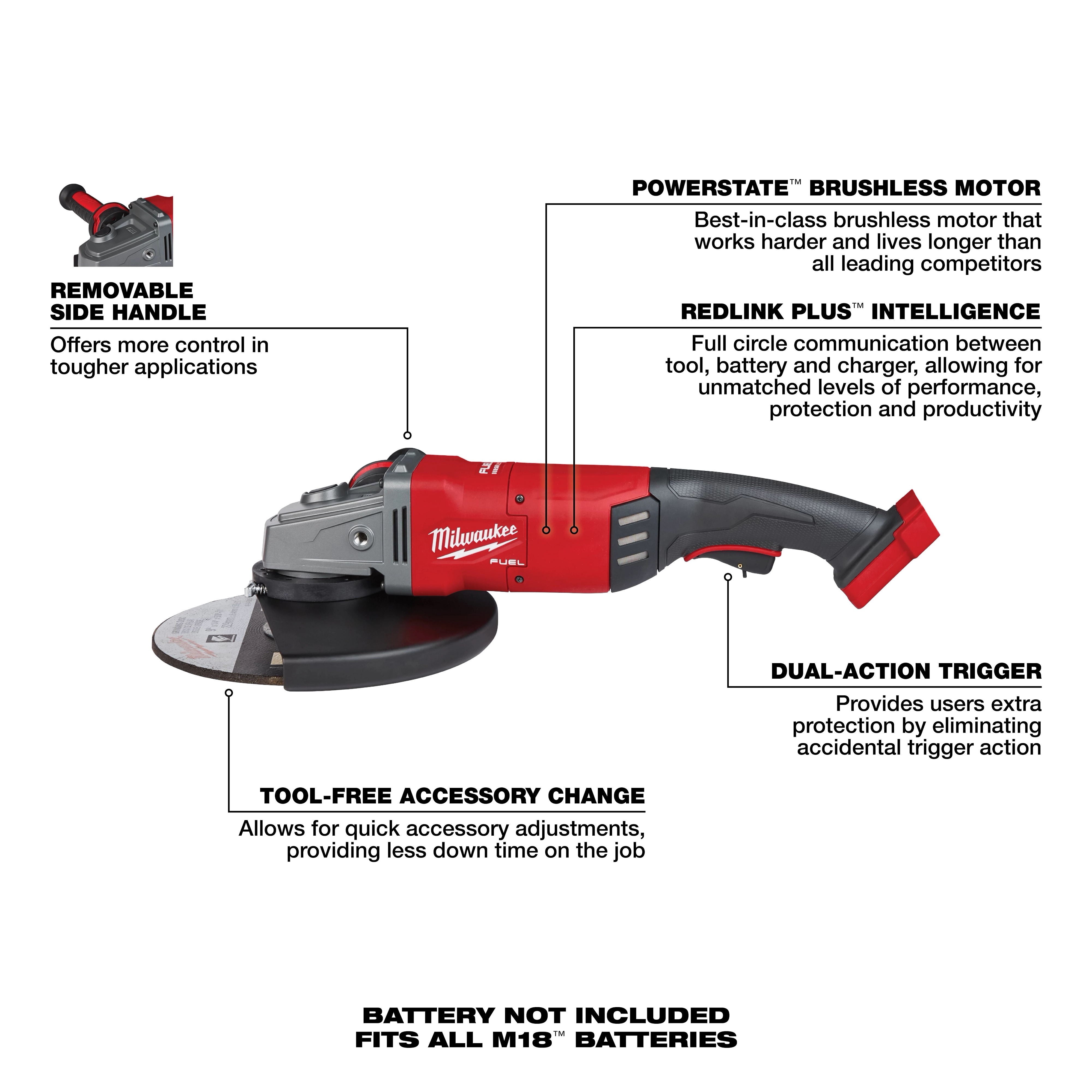 M18 FUEL 7'-9" Large Angle Grinder Walkaround Bare Tool