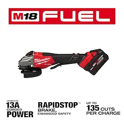 M18 FUEL™ 4-1/2"-6" Braking Grinder, Paddle Switch