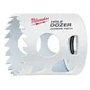 1-3/4" Hole Dozer with Carbide Teeth features a white cylindrical body with a jagged cutting edge and side openings.