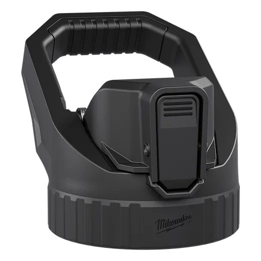 Straw Lid for PACKOUT Bottles with a sturdy handle and textured base, standing on a plain background.