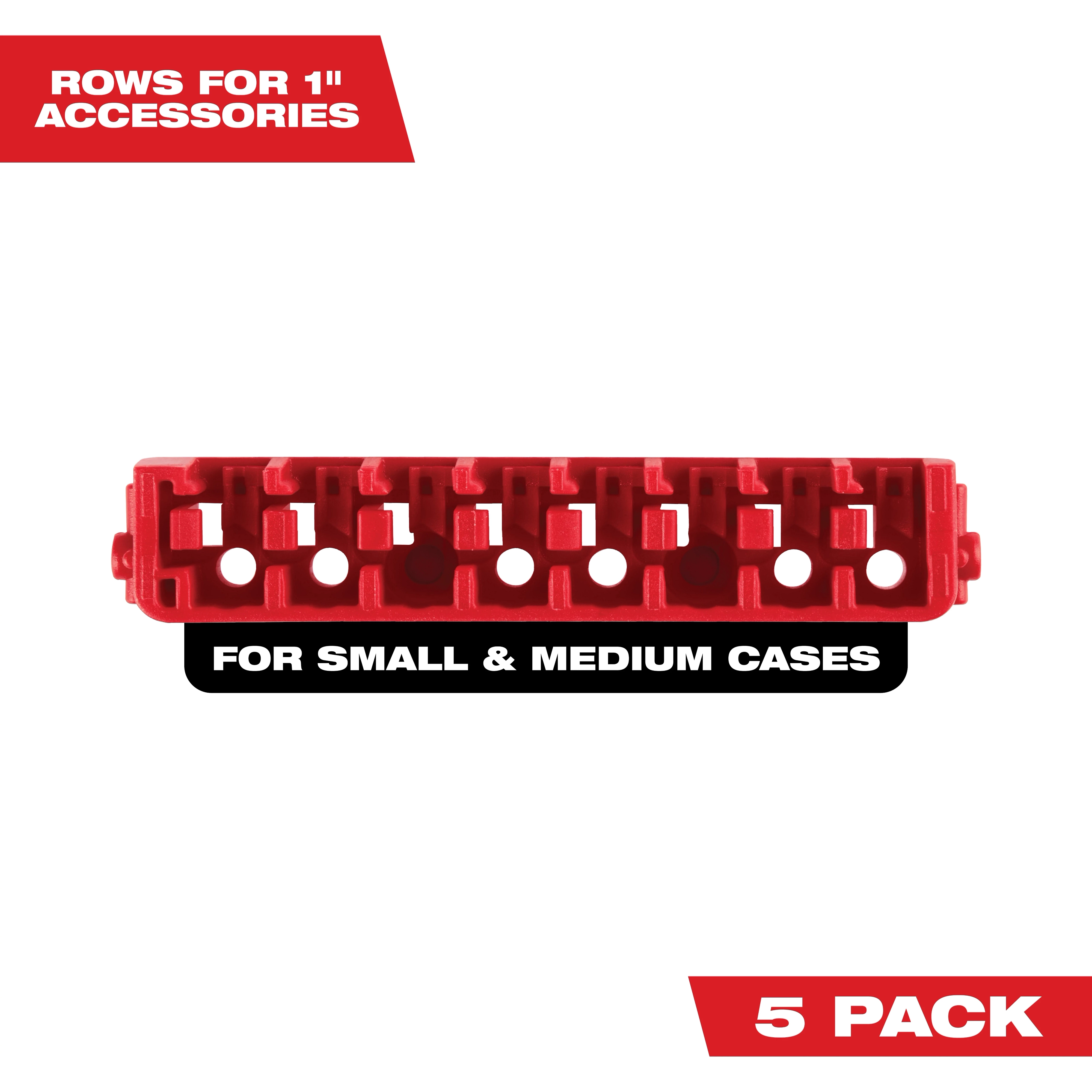 MILWAUKEE® Small & Medium Case Rows for Insert Bit Accessories 5PK