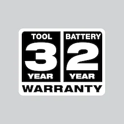 3 year tool, 2 year battery warranty