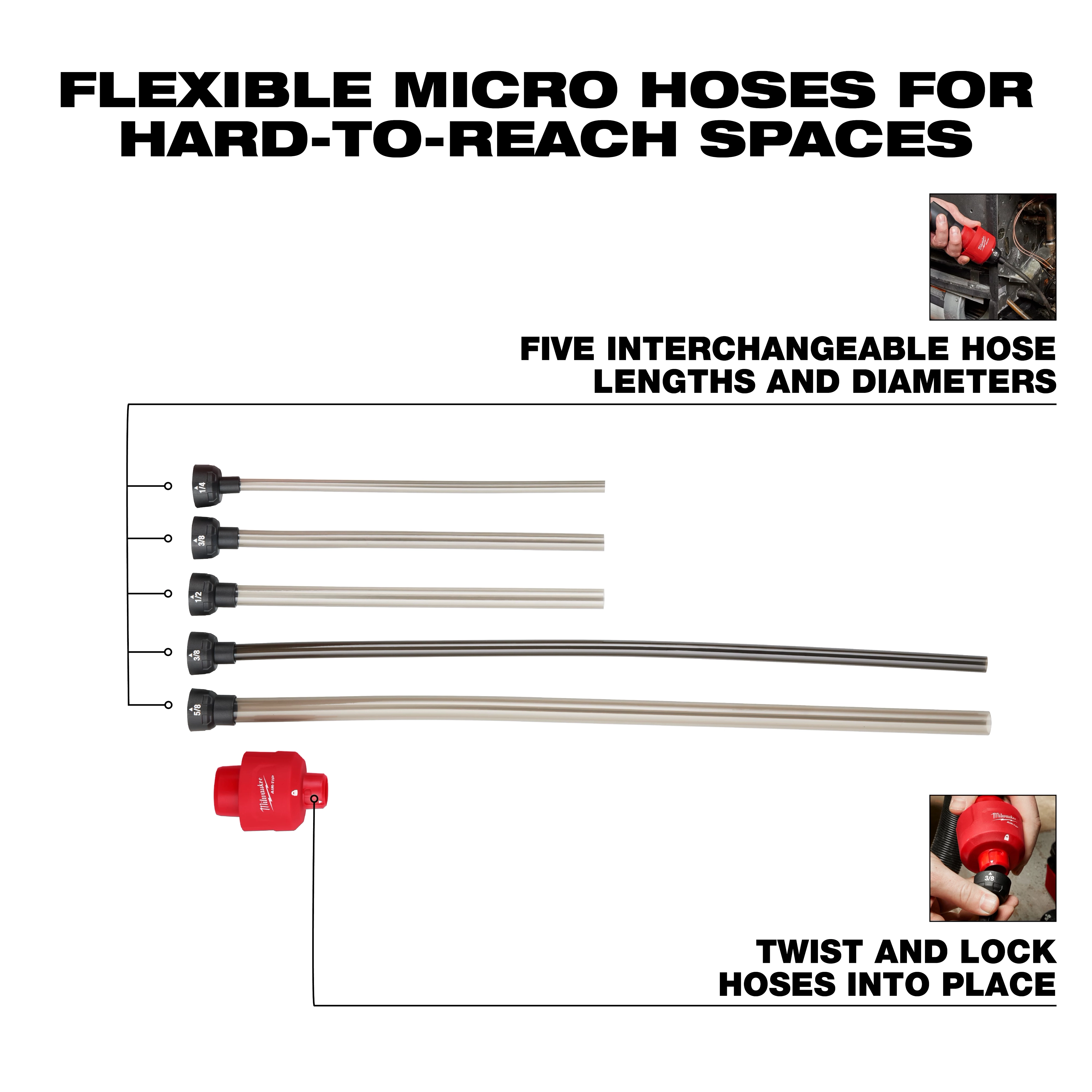 AIR-TIP™ Long Reach Flexible Micro Hose Set