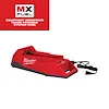 Milwaukee MX Fuel equipment charger, red, with attached power cord, branded "Equipment Redefined Trade Focused System Wide" in the corner.
