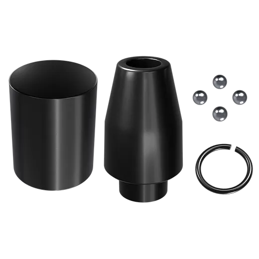 M18 FUEL STRIKER Hammer Chisel C-Ring Replacement Kit with two black sleeves, four small balls, and a circular ring.