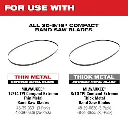 M12 FUEL™ Compact Band Saw Blade Compatibility