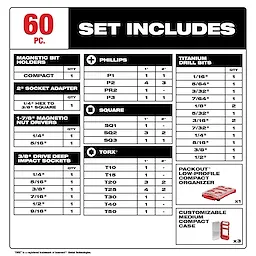 SHOCKWAVE™ Impact Duty 60PC Drill, Drive & Fasten PACKOUT™ Set