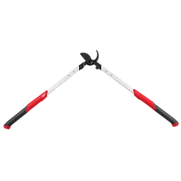 The image shows a 2" Lopper with long handles that have red and black grips. The tool has a black cutting blade at the top designed for trimming branches.