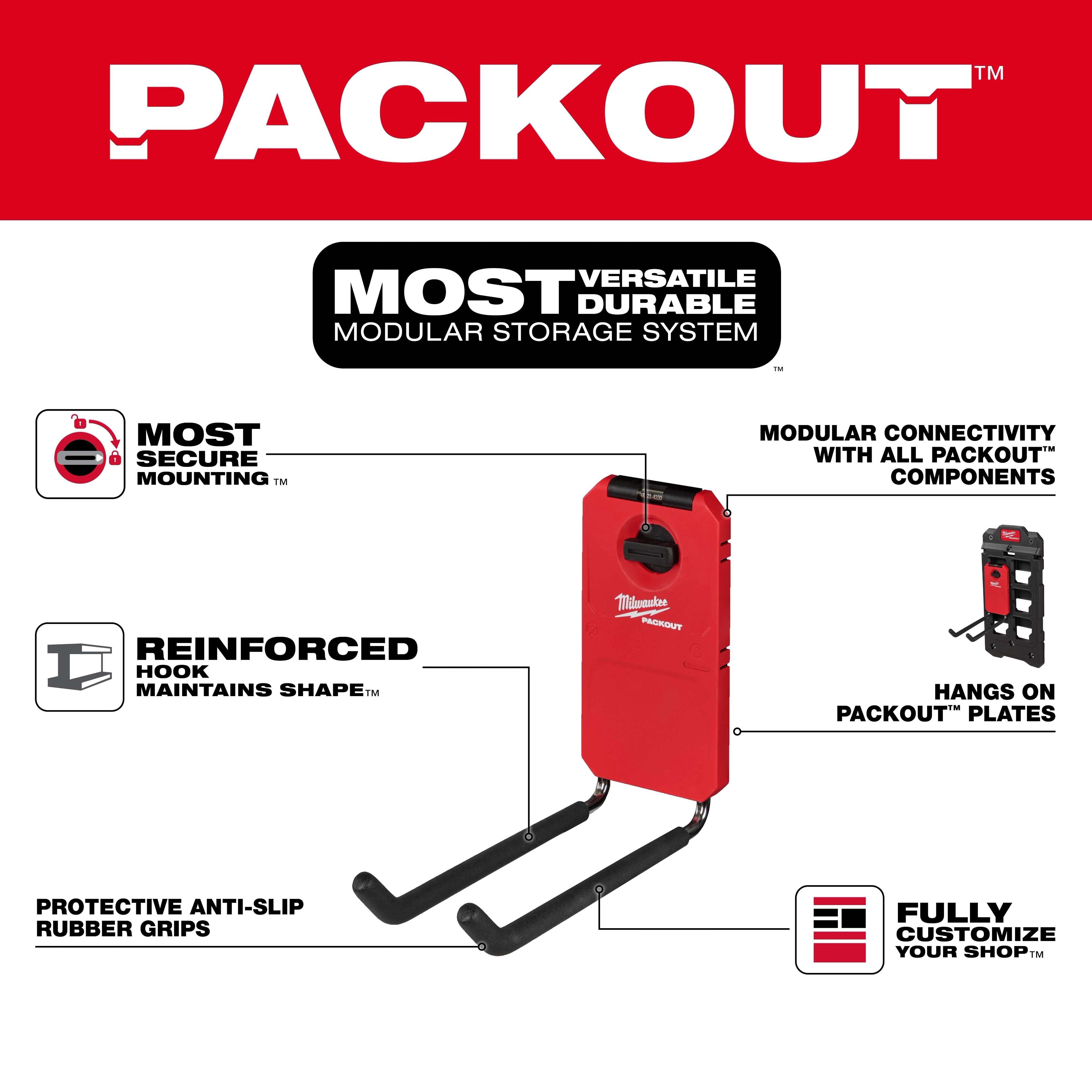 PACKOUT™ 9" Straight Hook
