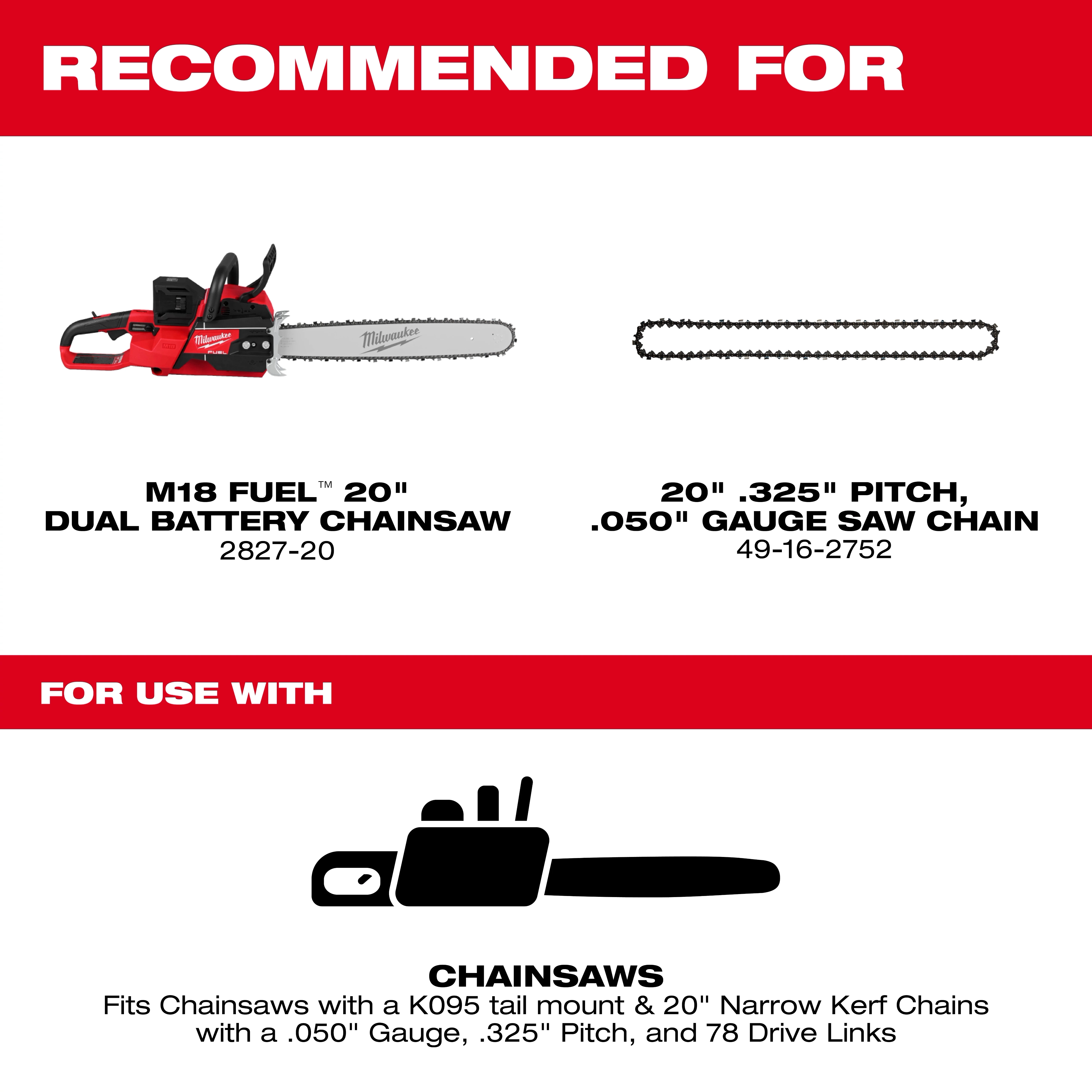 20" Chainsaw Bar