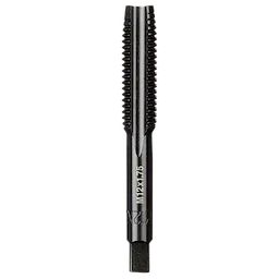 M12-1.75 20mm Straight Flute Plug Tap features a black metallic finish with precise threading for creating internal threads.