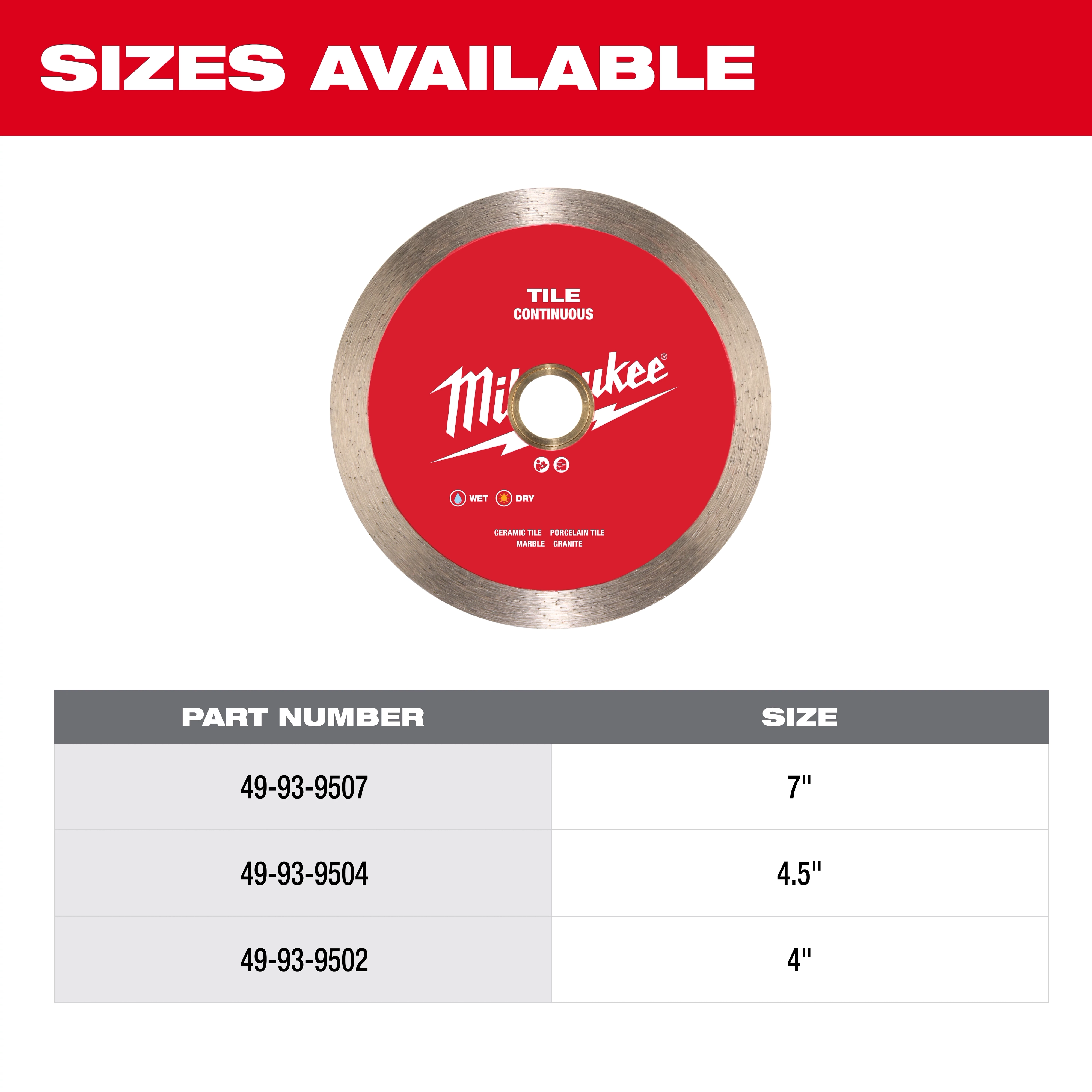 4.5" Standard Continuous Tile Diamond Blade
