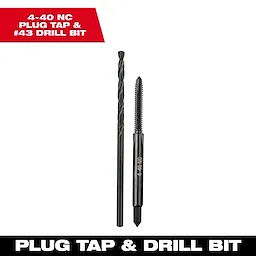 4-40 NC Straight Flute Plug Tap & #43 Drill Bit