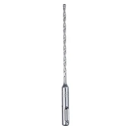 SDS-PLUS 4CT MX4 5/32" X 4" X 6" drill bit with a spiral flute design and a silver finish for drilling applications.