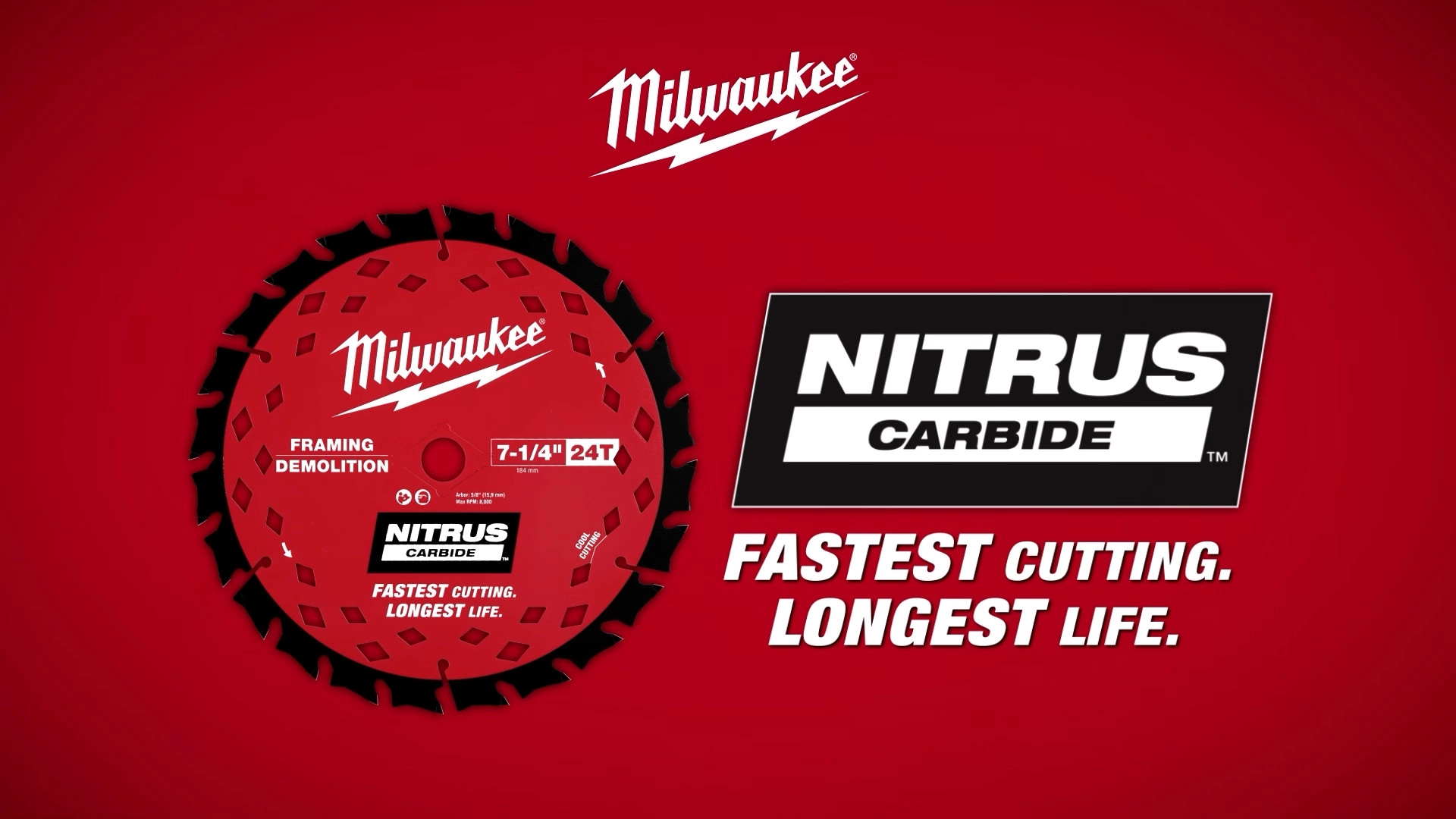 7-1-4” 24T NITRUS™ CARBIDE Framing & Demolition Circular Saw Blade