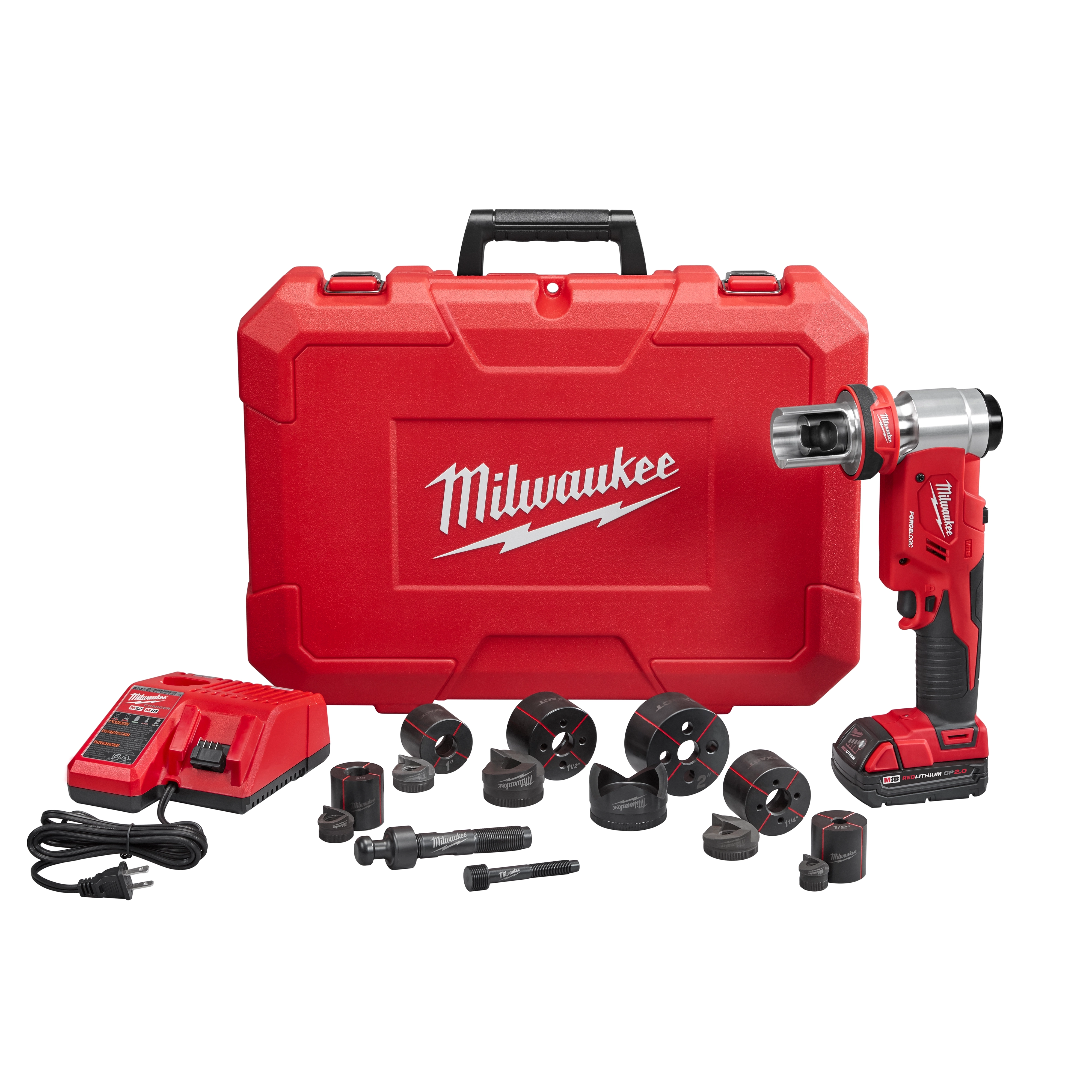 FORCELOGIC™
M18™ 6 Ton Knockout Tool
1/2" – 2" Kit