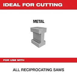 Ideal for cutting metal, this product is compatible with all reciprocating saws. The efficient design ensures versatile use for various metal cutting tasks.