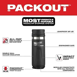 PACKOUT™ 18oz Insulated Bottle with Sip Lid