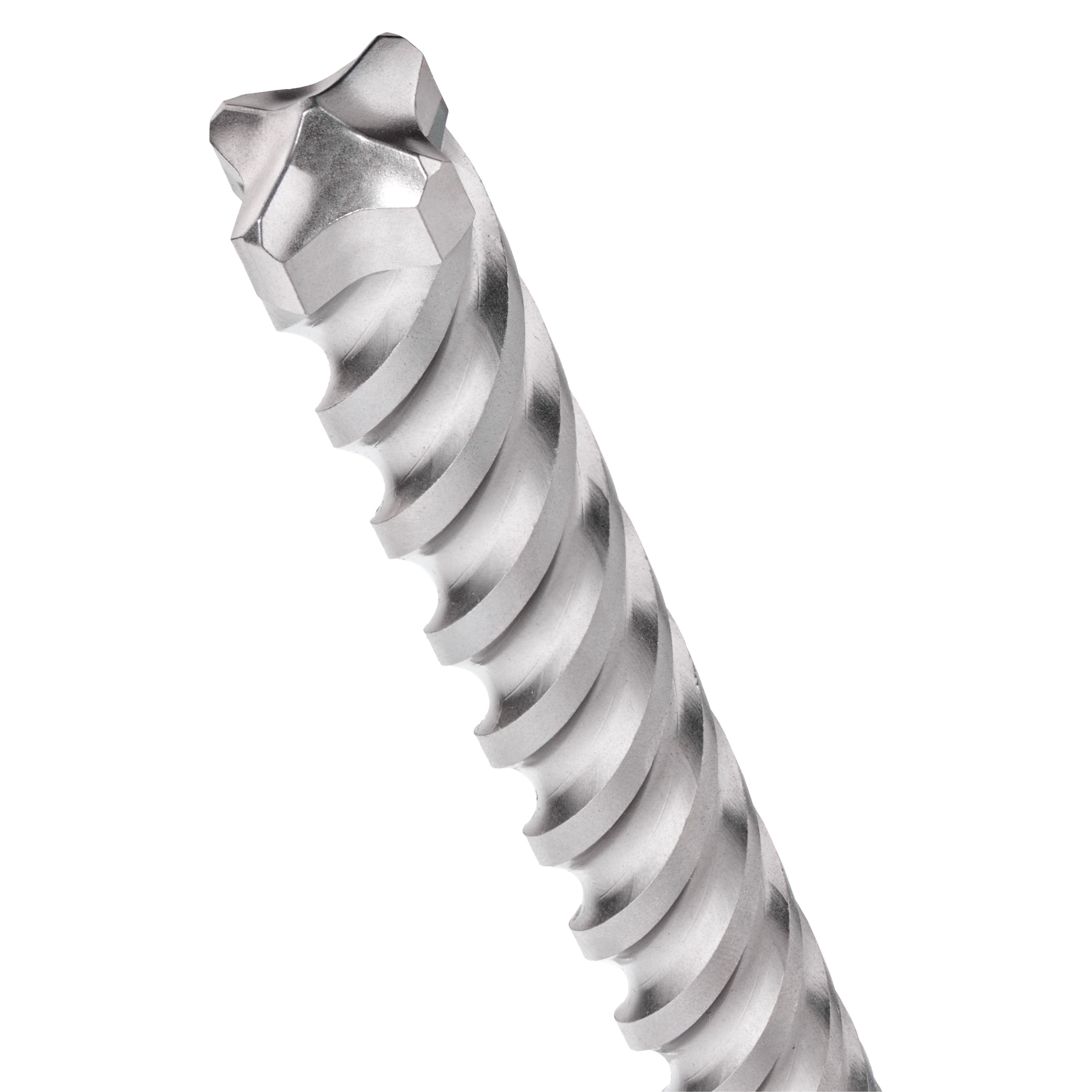 The MILWAUKEE® MX4™ 4-Cutter SDS MAX Rotary Hammer Drill Bits 3/4" X 8" X 13" drilling into a concrete wall