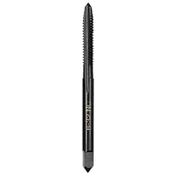 6-32 NC Straight Flute Plug Tap, a black metal tool used for creating internal screw threads, featuring straight flutes.