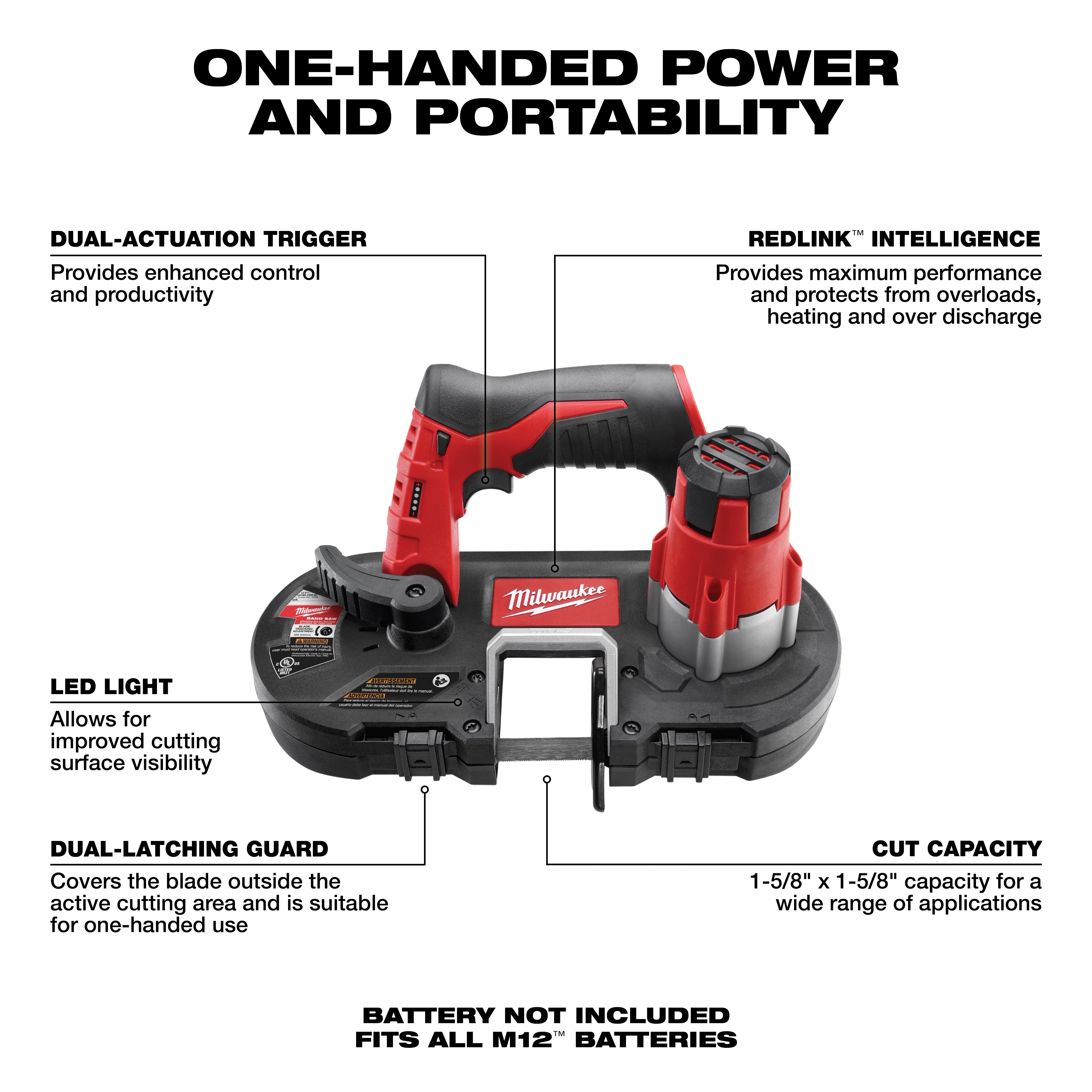 M12 Sub-Compact Band Saw Walkaround Bare Tool