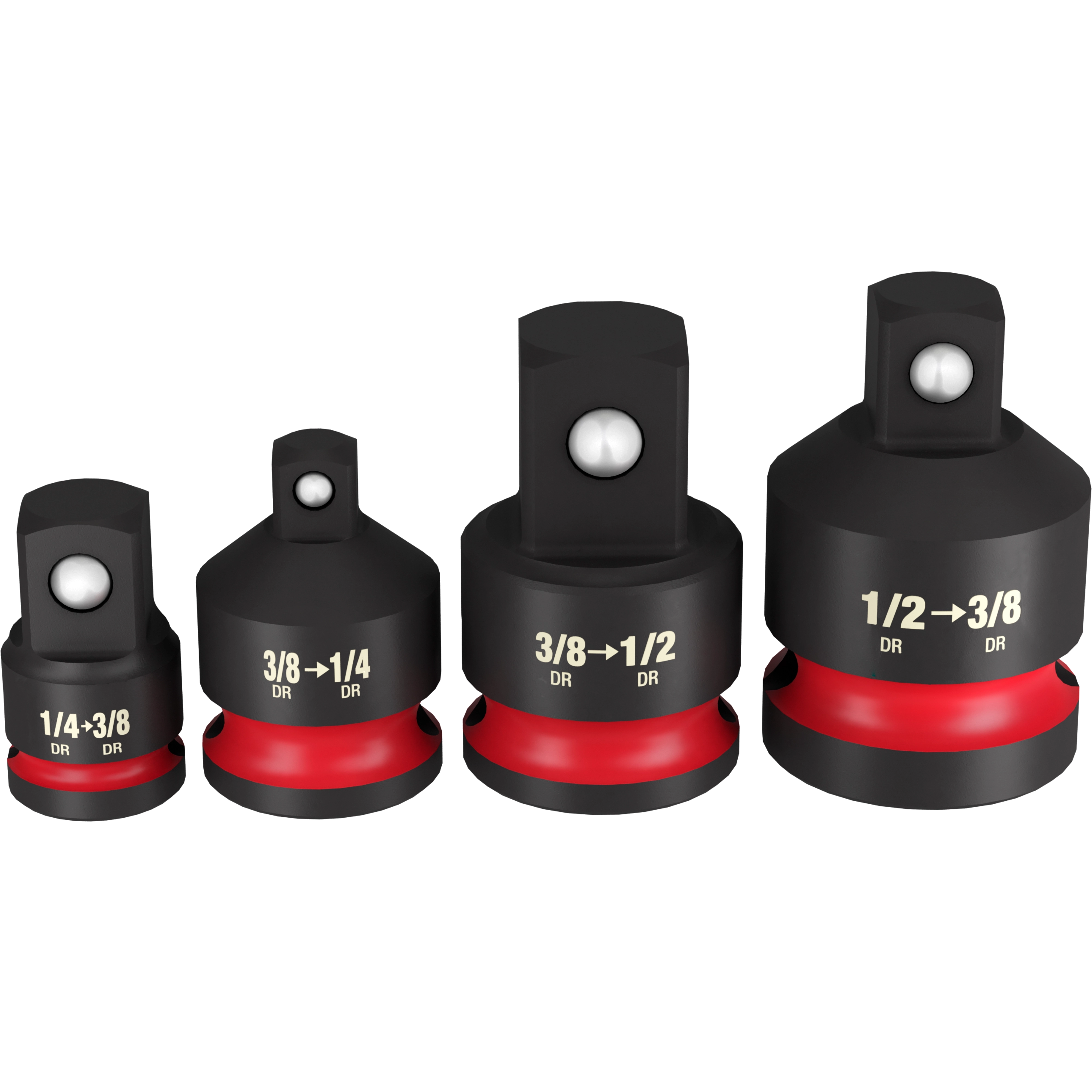 1/4" - 1/2" DR 4PC ADAPTER SET
