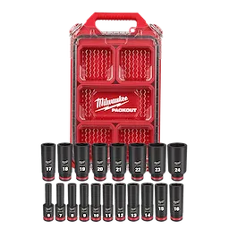SHOCKWAVE Impact Duty 3/8 in. Drive Metric Deep Well Impact PACKOUT Socket Set 19 Piece