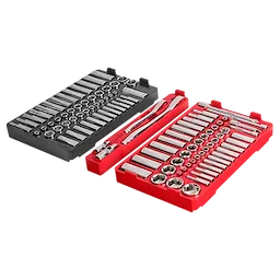 1/4" & 3/8” Drive 106pc Ratchet & Socket Set with PACKOUT Low-Profile Organizer - SAE & Metric