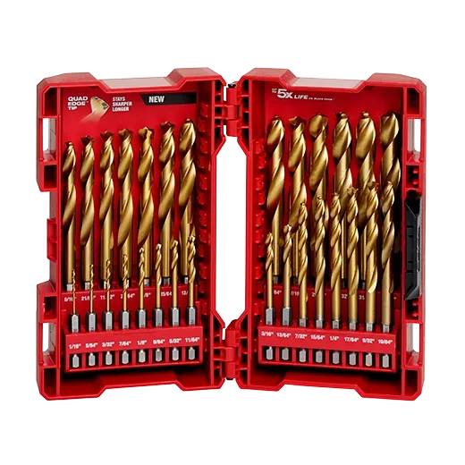 29 PC SHOCKWAVE™ RED HELIX™ Titanium Drill Bit Set